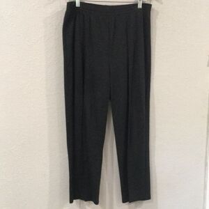 Cathy Daniels Women L Stretch High Waisted Pleated Crease Knit Pant